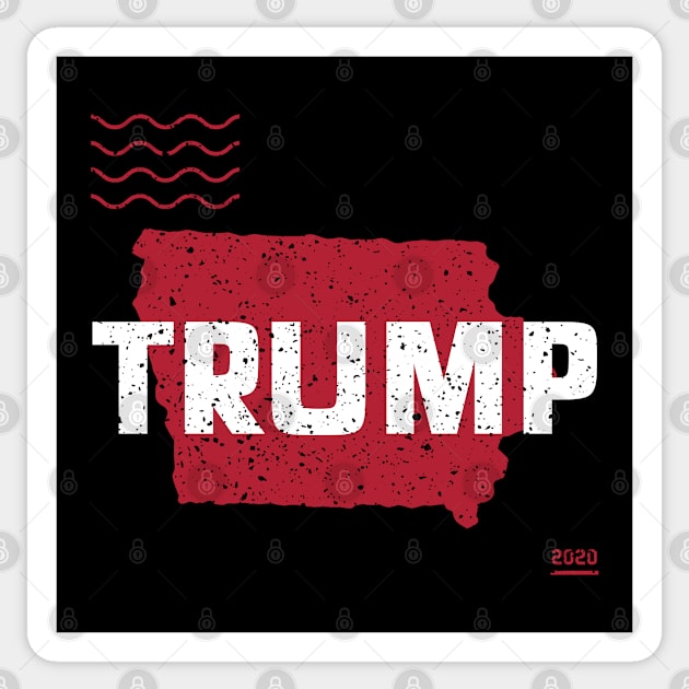 Trump Iowa 2020 - Red Wave, Red State Sticker by Family Heritage Gifts